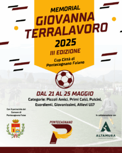 Locandina ufficiale del Terzo Memorial Giovanna Terralavoro - Cup "Città di Pontecagnano Faiano "